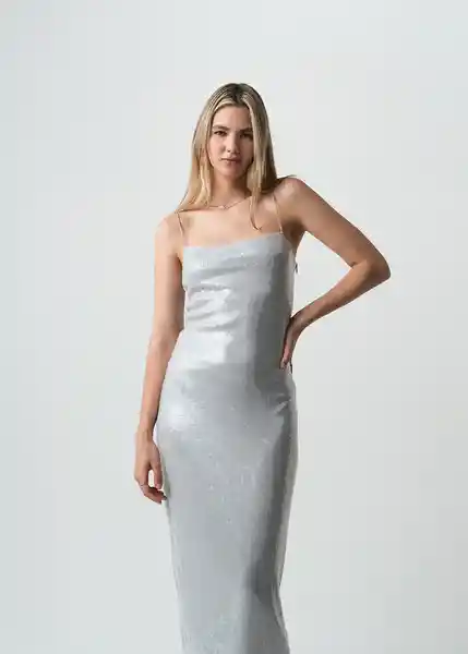 Vestido Gris Husky Claro Talla M Mujer 473G002 Naf Naf
