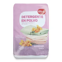 M&c Detergente en Polvo Ropa Blanca y de Color Aroma Floral