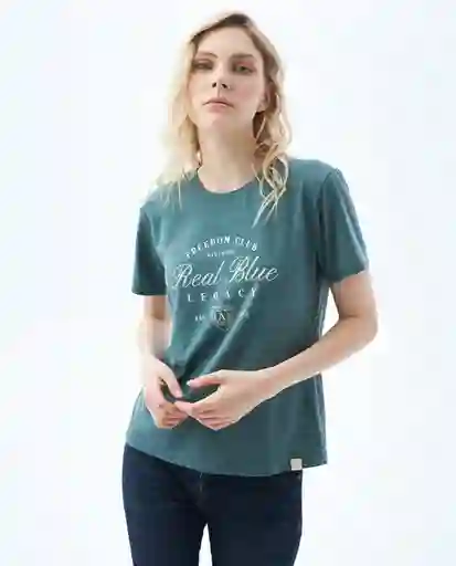 Camiseta Mujer Verde Talla L 609E008 Americanino