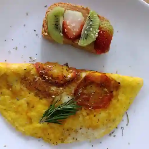 Omelette con tomate