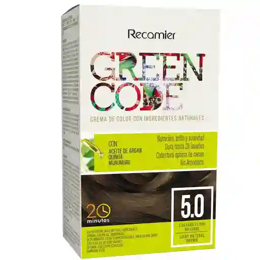 Green Code Tinte Permanente Castaño Claro Natural 5.0