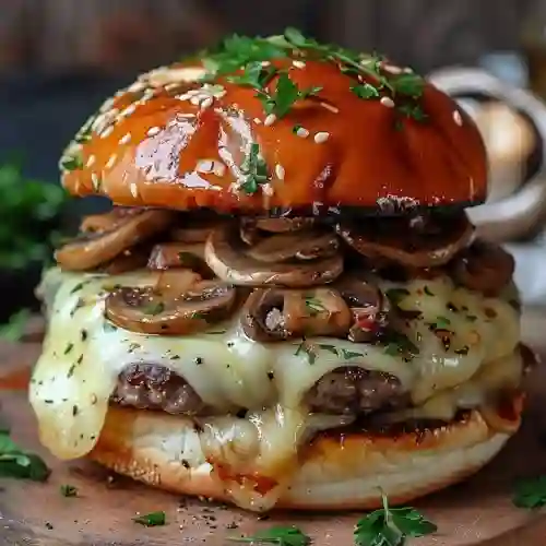 Hamburguesa Suiza Champiñones