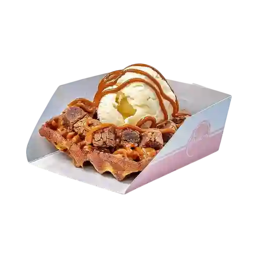 Waffle de Arequipe, Helado y Brownie