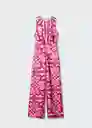 Enterizo Mono Pinkie Fucsia Talla XS Mujer Mango