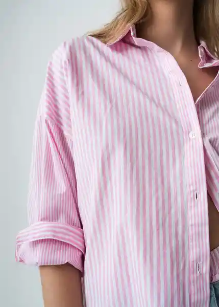 Camisa Sira Mujer Rosa Bonbon Claro T S 012G385 Naf Naf