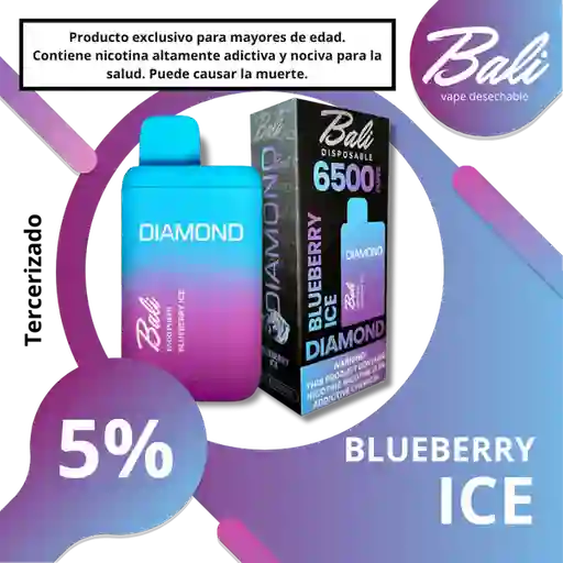 Bali Vapeador Blueberry Ice - 6500 Puffs - 5% Nicotina