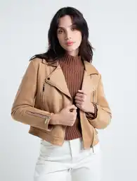  Chaqueta Rock Mujer Beige Ajonjoli Medio Talla S Naf-Naf 