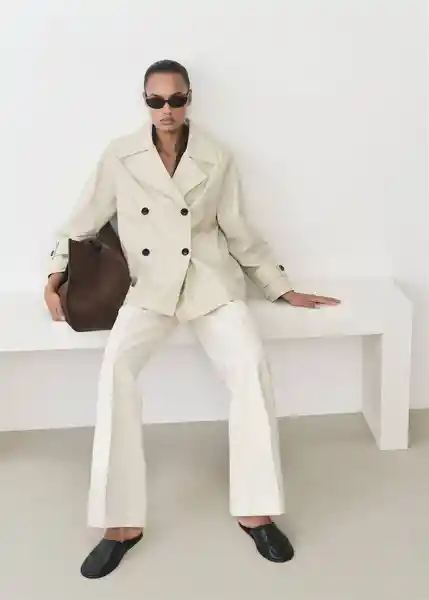 Abrigo Parka Malibu Piedra Talla S Mujer Mango
