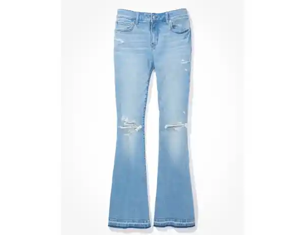 Jean Flare de Mujer Azul Talla 4 LONG American Eagle