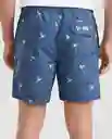 Short Bird Print Swimwear Azul Dark Ultra Oscuro L Chevignon