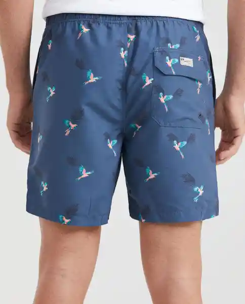 Short Bird Print Swimwear Azul Dark Ultra Oscuro L Chevignon
