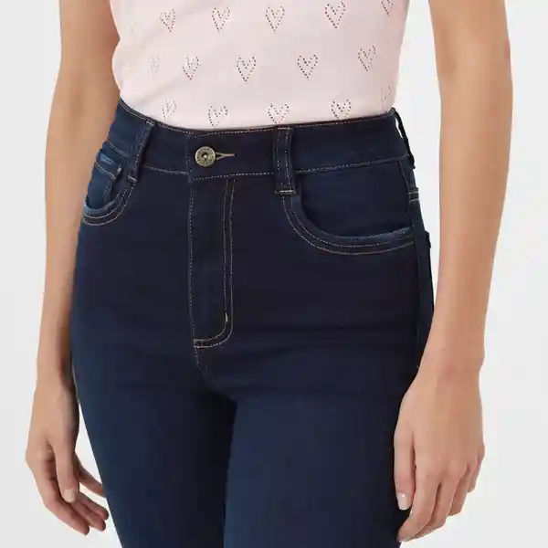 Jean Muse Tiro Alto Bota Skinny Azul Talla 10 - 678315