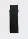 Vestido Plain Negro Talla XL Mujer Mango