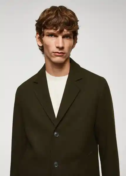 Abrigo Hake Khaki Talla M Hombre Mango