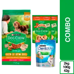 Combo Dog Chow Minis y Pequeños + Dentalife + Dog Chow Húmedo