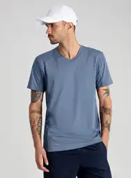 Camiseta Manga Corta Hombre L - Azul