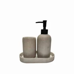 Set Baño Piedra Gris Ambiente Gourmet