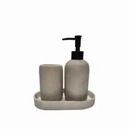 Set Baño Piedra Gris Ambiente Gourmet
