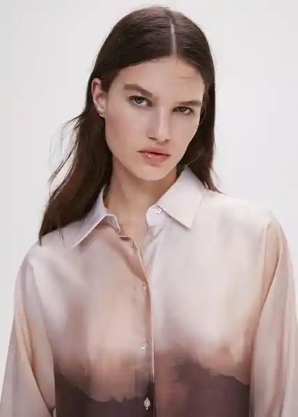 Camisa Spring Rosa Talla S Mujer Mango