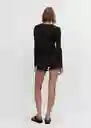 Short Hailey Tejano Negro Talla 44 Mujer Mango