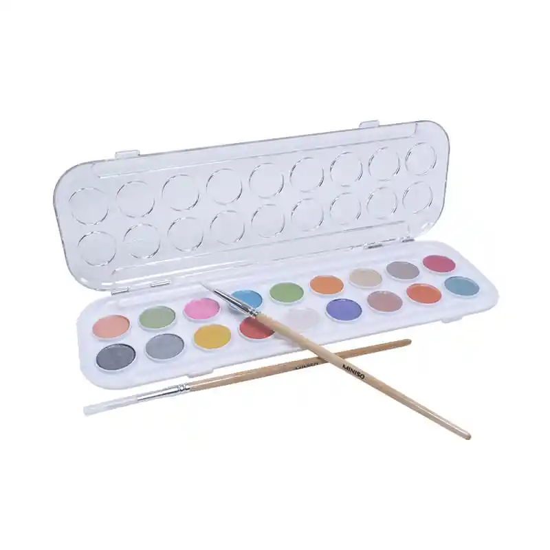 Miniso Set de Acuarelas Colores Metálicos