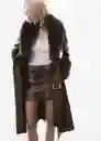 Abrigo Fernanda Khaki Talla L Mujer Mango