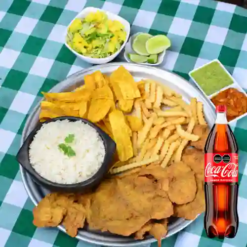 Combo Chuleta de Pollo 50 Cm +Cocacola Orig 1.5l