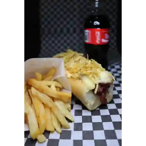 Combo Perra + Papas Fritas + Gaseosa.