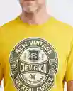 New Vintage T-shirt M/c Amarillo Nugget Oscuro Talla S Hombre Chevignon