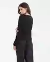 Cardigan Tejido Party Negro Sombrio Ultraoscuro M Chevignon