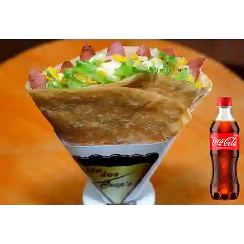 Combo Crepe Salchicha + Coca Cola Original 400 ml