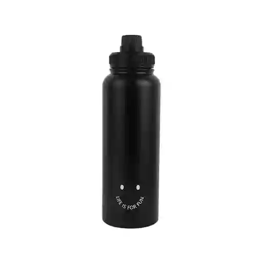 Botella de Acero Inoxidable Negro Miniso