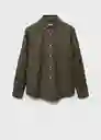 Camisa Oxford1 Khaki Talla L Hombre Mango