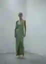 Vestido Indi2 Verde Talla XS Mujer Mango