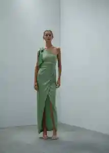 Vestido Indi2 Verde Talla XS Mujer Mango