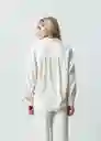 Camisa Jana Mujer Crudo Marfil Claro T M 012G308 Naf Naf