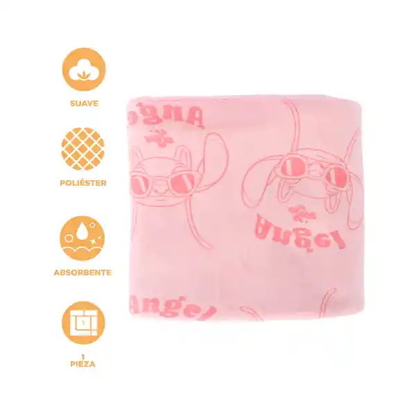 Toalla de Baño Ángel Serie Lilo Stitch Disney Rosa Miniso