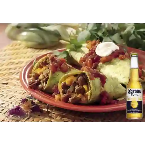 Combo Burrito Tex Mex + Corona Extra 355 ml