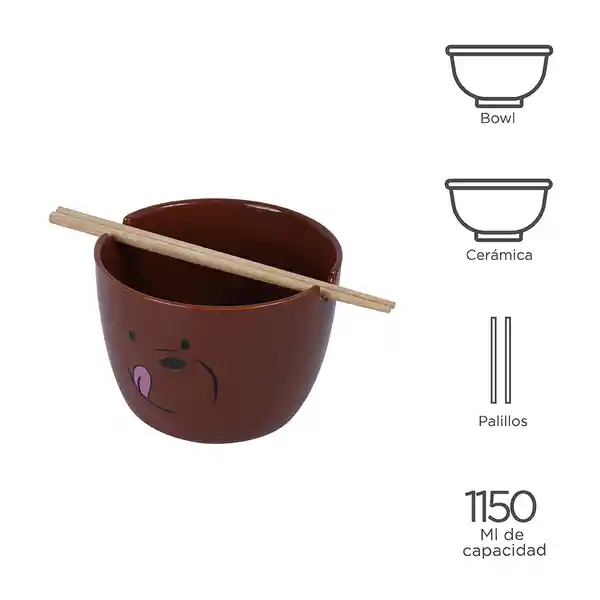 Bowl de Cerámica Osos Escandalosos 5.0 Oso Pardo Miniso