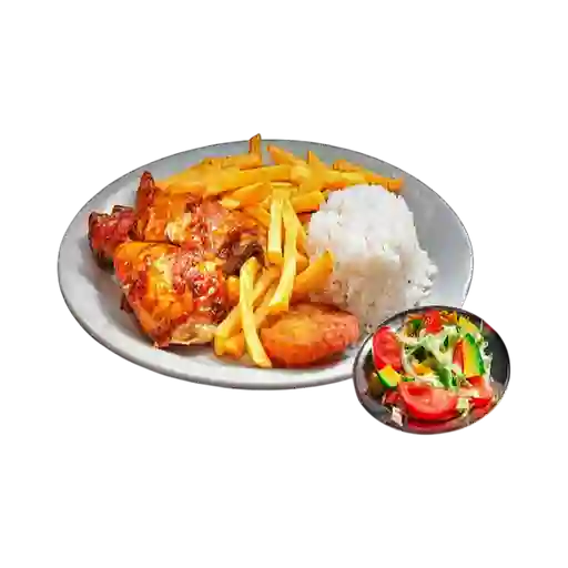 Bandeja con Pollo Pierna y Pernil