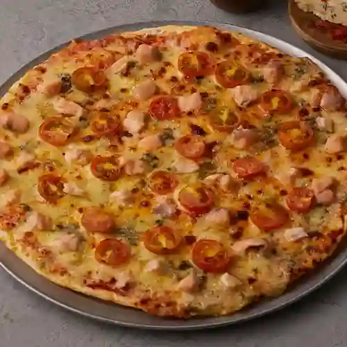 Pizza Salmón y Tomates Cherry