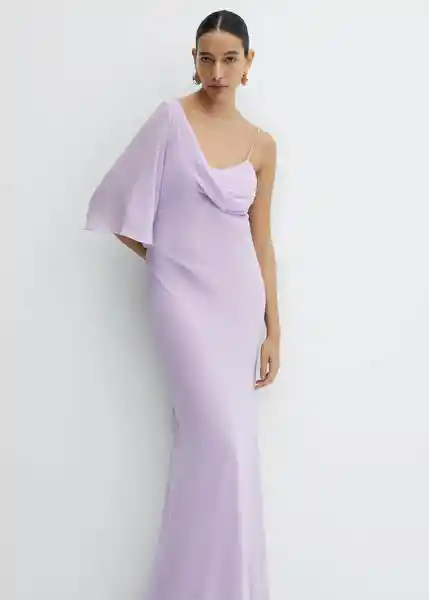 Vestido Amanecer-A Lila Talla M Mujer Mango