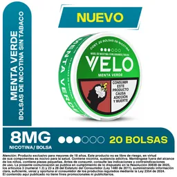 VELO Bolsas de Nicotina Menta Verde 8MG