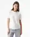 Camiseta Studded Femenino Crudo Pristino Claro Talla M Chevignon