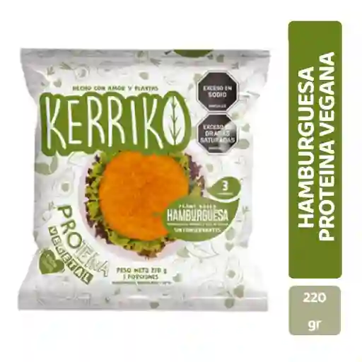 Vegkerriko Hamburguesa Proteína Vegana