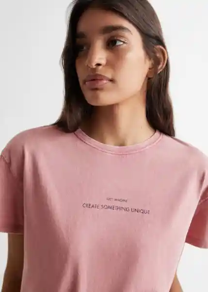Camiseta Create Rosa Talla 20 Niña Mango