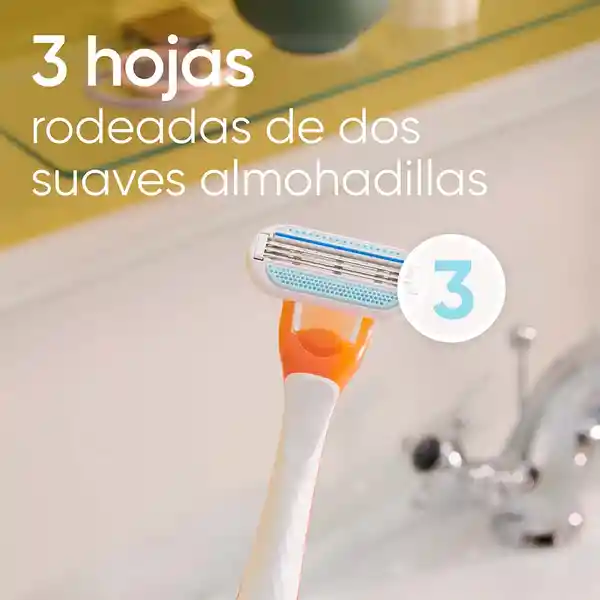 GILLETTE Venus Malibu Cuchilla de Afeitar Mujer Máquina de Afeitar con Aroma Tropical Depilación Corporal 2 Uds