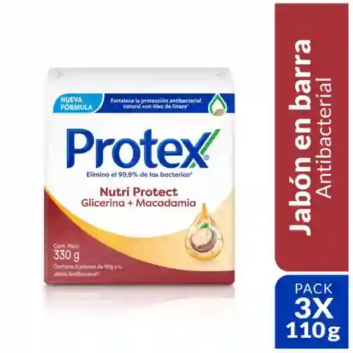 Jabón Antibacterial Protex Macadamia 110 g x 3