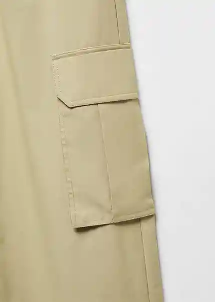 Pantalón Tortello Beige Talla M Mujer Mango