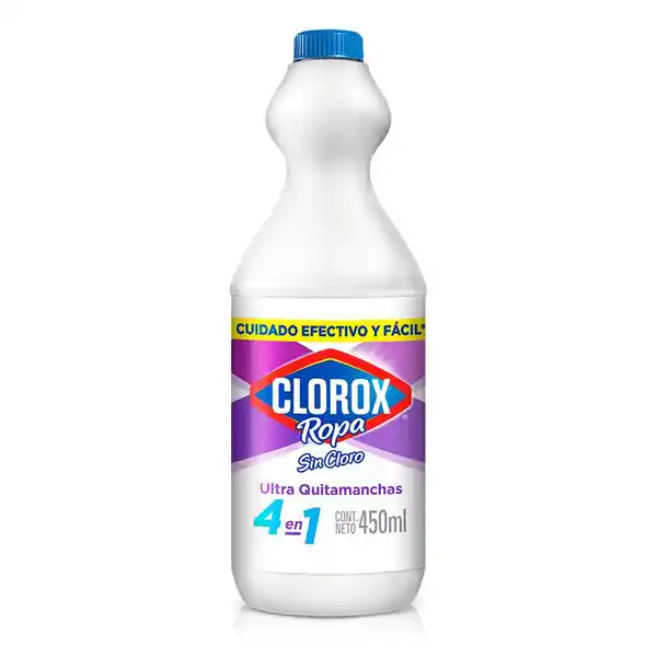 Quitamanchas Sin Cloro Clorox Ropa 4 en 1 Blanca 450 mL